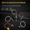 Sonda termopar tipo K personalizada tipo E, sensor de temperatura, fio de medição de temperatura blindado com rosca tipo patch, resistência térmica