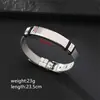 Pulseras de Acero Inoxidable de Moda para Pareja con Opciones de Grabado, Pulseras con Placa Curva para Hombres y Mujeres, Correas de Acero de Titanio para Reloj, Regalos del Día de San Valentín