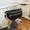 2025 Zíper Outono e Inverno Marrom Coreano Casual Retrô Textura de Commuter Bolsa de Cintura Feminina Carteira Bolsa de Peito Commuter de Negócios