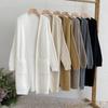 Casaco Cardigan de Lã de Comprimento Médio Estilo Preguiçoso Feminino Outono e Inverno Retrô Estilo Coreano Solto Versátil Comprimento até o Joelho Cardigan de Tricô