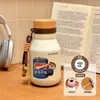 Nueva taza térmica de acero inoxidable 316, con un diseño creativo y artístico, perfecta para estudiantes, con un estilo de taza de leche portátil, lindo y adorable.