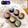 Comercio exterior piedra energética vela de aromaterapia procesamiento personalizado lata negra fragancia Yilan vela de flor seca regalo a mano venta al por mayor