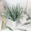 Arreglo Floral Artificial de Eucalipto Negro Hoja de Dinero Hojas de Eucalipto Artificiales Planta Decorativa Verde Flor Artificial Planta Verde