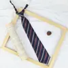Estilo Japonês Listras Simples Marca H Vermelho Azul Dourado Gravata Mesmo Estilo Gravata Borboleta Gola Feminina Flor Uniforme JK Uniforme Escolar Hit Grátis DK