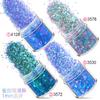 Traje de manicura de Amazon, 12 colores mixtos, esmalte de uñas láser, pegamento, lentejuelas, brillo en polvo, joyería para uñas, diamante