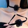 Colar Feminino Colar Lolita Camélia Diablo Gargantilha Corrente Clavícula Abstinence Maid Spice Colar de Pescoço