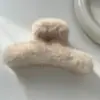Clip de Agarre de Leopardo de Felpa para Otoño e Invierno Tamaño Grande para el Cabello Múltiples Pinzas para el Cabello Sentido Avanzado Popular en Internet Parte Posterior de la Cabeza Pinza de Tiburón para el Cabello Accesorios para el Cabello