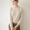 Suéter 100% Cachemir Puro para Mujer, Tejido de Punto Cuello Redondo, Listo para Usar, Suéter Base de Punto, Cálido, Suave, Corte Holgado, Capa Interior