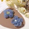 Flor de camélia 3D de pérola artificial de camada dupla coreana - Acessórios DIY para brincos, acessórios de cabelo, colares, bolsas e decorações de sapatos