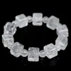 Pulseira Cubo Fantasma Floco de Neve Branco Natural de Cristal Hongchu Pulseira Cubo Fantasma Floco de Neve Tipo Gelo Atacado