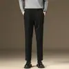 Ropa de Hombre Fengshe / Pantalones Casuales Gruesos de Invierno con Forro de Felpa para Hombre Cintura Elástica Pantalones Largos para Hombre Pantalones Cálidos de Nueve Puntos