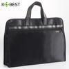 Bolso de mano Kangbai de doble capa horizontal para almacenamiento de datos a4, bolsa para archivos de negocios, maletín simple con cremallera