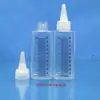 Con escala 100ml boca afilada extrusión botella cuadrada modelo pigmento para colorear botella mezcladora pegamento tinta pigmento pigmento re-embotellado