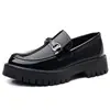 Mocasines sin cordones transfronterizos para adolescentes, talla pequeña, suela gruesa, zapatos de cuero que aumentan la altura, zapatos de hombre, calidad de exportación, zapatos de talla grande