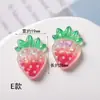 Partes de accesorios de dibujos animados coloridos translúcidos luminosos para DIY, accesorios para pasadores de pelo, materiales hechos a mano, accesorios de resina facetada con lentejuelas
