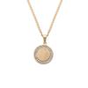 Joyería Europea y Americana Personalidad Hombres Incrustado Circonita Redondo Marca Joyería Logo Médico Serpiente Palo Collar Colgante Acero Inoxidable