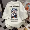Camiseta de Manga Corta para Mujer de Marca Americana de Alta Gama, Interesante Estampado de Letras, Pareja, Verano, Tendencia Ins, Holgada
