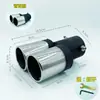 Tubo de Escape, Cubierta de Escape para Coche, Silenciador de Tubo de Escape, Tubo de Escape de Acero Inoxidable, Cubierta Modificada, Otras Piezas Originales