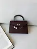 Bolsa 2026 Nuevo Estilo de Moda Segunda Generación Bolso Kelly 22cm Hebilla Plateada Primavera Verano Sentido de Alta Gama Bolso para Mujer Hombro Único Cruzado de Hombro Bolso de Mano