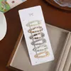 Pinza para el Cabello con Puntos Azules, Estrellas y Corazones para Mujer, Pinza para Flequillo, Pinza BB para Ordenar el Cabello, Elegante Pinza para el Cabello