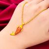 Vietnam arena oro Mujeres colgante de aceite de goteo carpa roja collar al por mayor moda joyería para mujer carpa roja