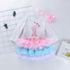 Verano Nuevo Dibujos Animados para Niños Niñas Algodón de Alta Calidad Bolsa Ropa Pedo Moda Manga Larga Liebre Seis Capas 0-2 Ropa
