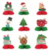Banner Navideño Transfronterizo Feliz Navidad Set de Decoración Colgante en Espiral Decoración para Pasteles Decoraciones para Fiestas
