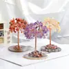Árvore da Fortuna de Cascalho de Cristal de Ágata Natural Árvore do Dinheiro Enfeites de Cristal Atacado Enfeites de Mesa para Escritório Casa