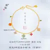 Tienda de oro Puzuo con pendientes de trébol de cuatro hojas de la suerte de dopamina dorada para mujer, flor de lujo ligero, joyería de color francés