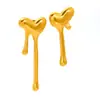 Pendientes de Acero Inoxidable Plegados de Lujo Ligero Transfronterizos para Mujer, Moda Europea y Americana, Diseño de Nicho, Pendientes de Acero de Titanio en stock