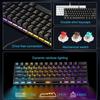 Teclado mecánico Explosions de 61 teclas con luz mixta, cableado, eje de té verde, juego, computadora, competencia electrónica, teclado mecánico, ventas directas de fábrica