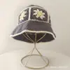 Fabricante directo sombrero de ganchillo de girasol hecho a mano de algodón puro sombrero de primavera y otoño