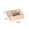 Caja de Cartón Blanco de Cuatro Piezas con Apertura de Ventana para Tartaletas de Huevo Recién Horneadas, Empaque Desechable para Pasteles, Galletas, Postres y Horneado