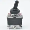 Interruptor Alavanca Rocker E-Ten1322 6 Pinos 3 Posições Auto-Retorno Auto-Travante, Terminal de Parafuso, 15A 250V, Furo de Montagem 12mm