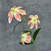 Lirio de Fuego Película de Impresión 3D Flor de Simulación Boda Hogar Hotel Decoración Transfronteriza Adornos de Flores Artificiales Venta al por Mayor