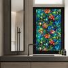 BL156-170 Adesivo de vidro com padrão de flores transfronteiriço Pintura decorativa eletrostática Pintura de filme de janela removível sem cola