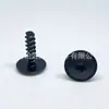 Adequado para revestimento interno do para-lama Parafuso autoatarraxante sextavado interno cabeça redonda parafuso autoatarraxante tipo flor de ameixa M4 * 14 preto Sextavado interno