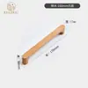 Puxador de porta de armário, gaveta de armário, puxador de madeira maciça para guarda-roupa, puxador de porta de madeira estilo chinês novo em forma de ponte de luxo leve de alta qualidade