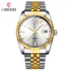 Relógio Masculino de Moda Business Luz da Manhã Relógio Masculino Luminoso Atacado Transfronteiriço Calendário Duplo Relógio de Quartzo Bicolor