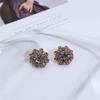 Brincos de strass vintage para mulheres s925 brincos de agulha de prata europeia e americana brincos de alta qualidade nicho estilo frio clipe de orelha sem orelhas furadas