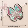 Parche DIY con diseño de pájaro y mariposa con logo bordado de lentejuelas, para zapatos, sombreros, bolsos, accesorios de joyería, tela arcoíris.