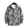 Otoño e Invierno 2024 Nuevo Comercio Exterior Chaqueta Tie Dye de un Solo Botón para Hombre Casual Suelta Talla Grande Solapa