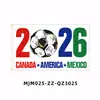Bandeira da Copa do Mundo de 2026 Estados Unidos, Canadá e México Feita Sob Medida Tecido de Fundo para Torcedores de Futebol Manto para Torcer Bandeira de Mão Mercadoria
