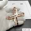 Hebilla para Bufanda de Seda Versátil Doble Uso Elegante Simple Hebilla de Tres Anillos para Bufanda de Seda Accesorios Hebilla para Nudo en Esquina de Bufanda Cuadrada X