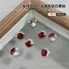 Ankora Vermelho Zircônia Premium Sem Base Aplicação sobre Aplicação Decorações de Strass para Unhas Brilho Vermelho de Ano Novo Decorações de Strass Feitas à Mão
