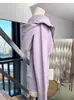 Sudadera con capucha morada con cremallera para mujer, Otoño Invierno, corte slim, Sudadera con capucha favorecedora, Top de yoga, Ropa casual coreana