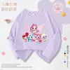 Adorable Camiseta de Manga Larga de Dibujos Animados para Niñas Lindas, Top Redondo Estampado para Niños Primavera/Otoño, Ropa Holgada para Niñas 8