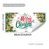 Vários adesivos de parede de doces do Papai Noel para paredes de fundo de quarto e sala de estar, adesivos de parede autoadesivos para decoração de atmosfera natalina