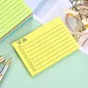 Notas adhesivas de rayas simples para estudiantes, papel de notas lindo, papel de color fluorescente, cuaderno, logotipo personalizado