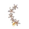 Brincos europeus e americanos elegantes flor borboleta cravejada de diamantes cristal único clipe de orelha hipster passarela balada tarrachas de orelha pendente de orelha